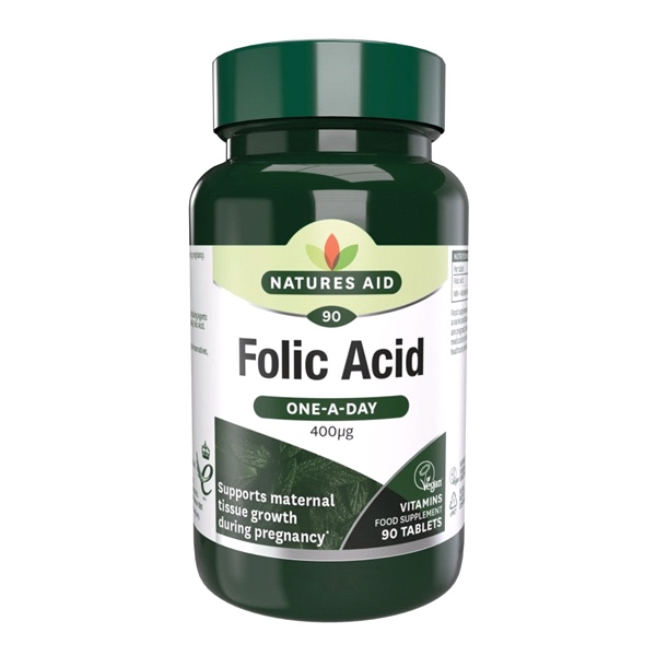 Natures Aid - Folic Acid - 400ug (90 Tabs)