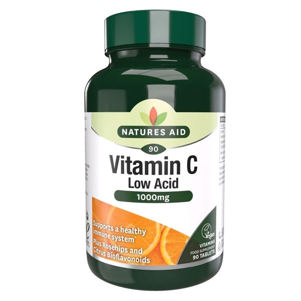 Natures Aid - Vitamin C 1000mg Low Acid - 90 Tabs