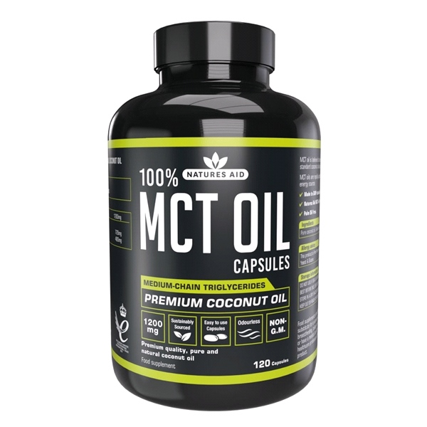 Natures Aid - MCT Oil Capsules (120 Capsules)