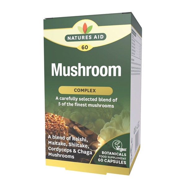 Natures Aid - Organic Mushroom Complex (60 Capsules)