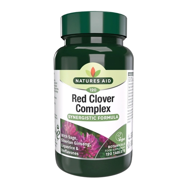 Natures Aid - Red Clover Complex with Sage, Siberian Ginseng, Liquorice (60 Tablets)