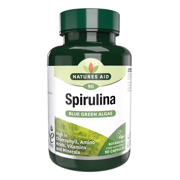 Natures Aid - Spirulina 500mg (90 Vegetable Capsules)