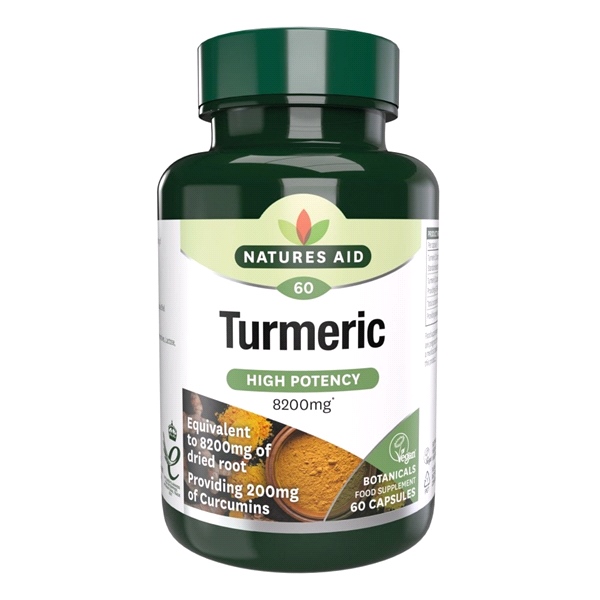 Natures Aid - Turmeric 8200mg (High Potency) - 60 Capsules
