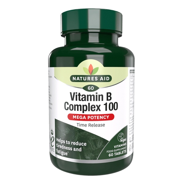 Natures Aid - Vitamin B Complex 100mg Time Release (Mega Potency) - 60 Tabs