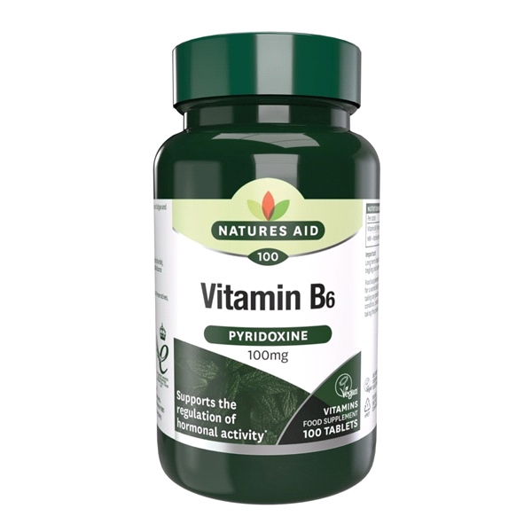 Natures Aid - Vitamin B6 100mg - 100 Tabs