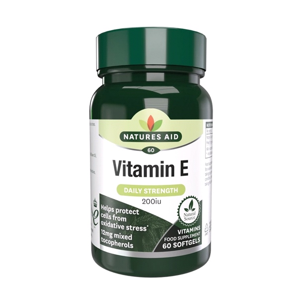 Natures Aid - Vitamin E 200iu Natural - 60 Softgels