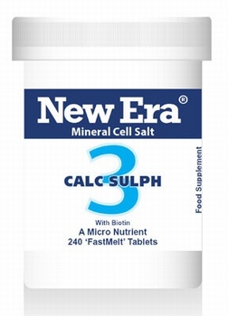 New Era - Calc Sulph No. 3 ( 240 Tablets ) For Acne, adolescent pimples; skin slow to heal; sore lips. A blood constituent