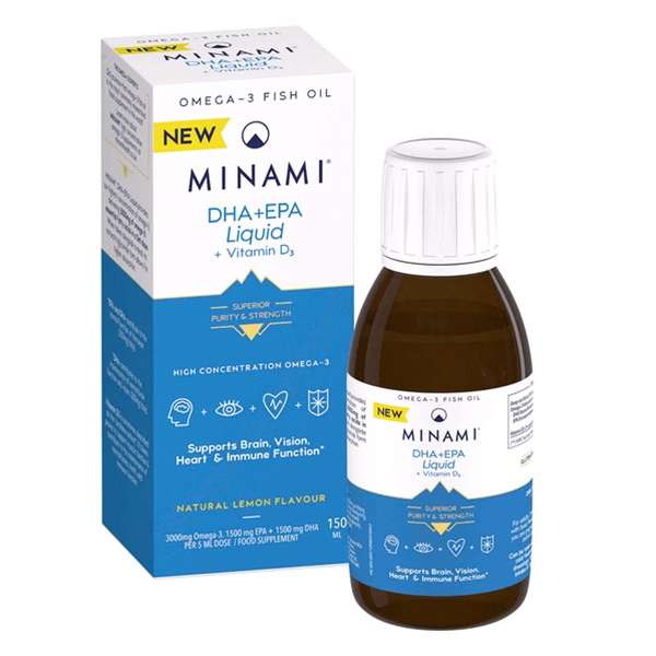 Minami Nutrition - DHA+EPA Liquid + Vitamin D3 (150ml)