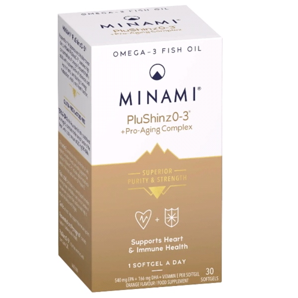 Minami Nutrition - PluShinzO-3 Omega-3 Fish Oil + Pro-Aging Complex (30 Softgels) - The perfect blend to help manage the effects of aging