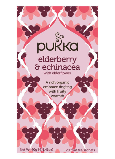 Pukka Herbal Teas - ELDERBERRY & ECHINACEA TEA (20 sachets)