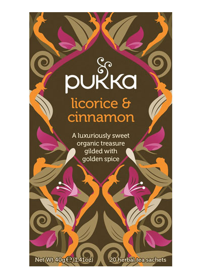 Pukka Herbal Teas - LICORICE & CINNAMON TEA (20 sachets)