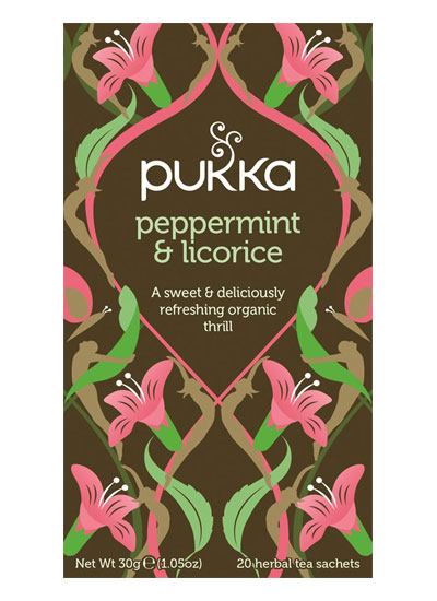 Pukka Herbal Teas - PEPPERMINT & LICORICE TEA (20 sachets)