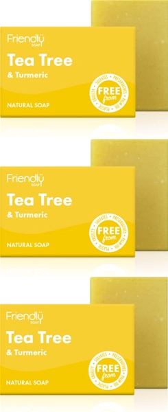 Friendly Soap - Tea Tree & Turmeric Soap (95g) - Pack of 3
