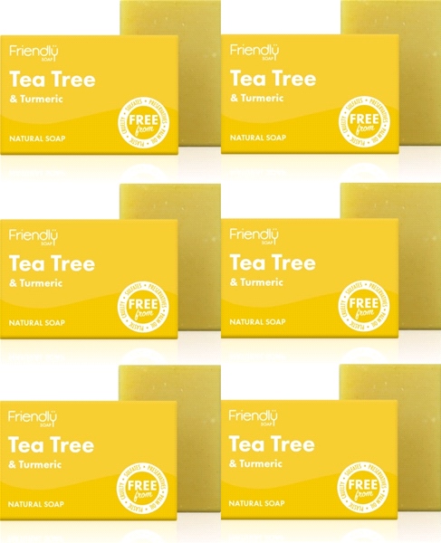 Friendly Soap - Tea Tree & Turmeric Soap (95g) - Pack of 6