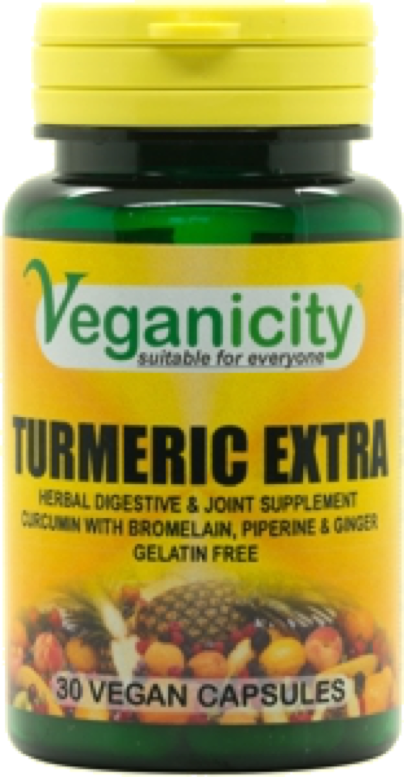 Veganicity - Turmeric Extra (30 V Caps) - joint and digestive health