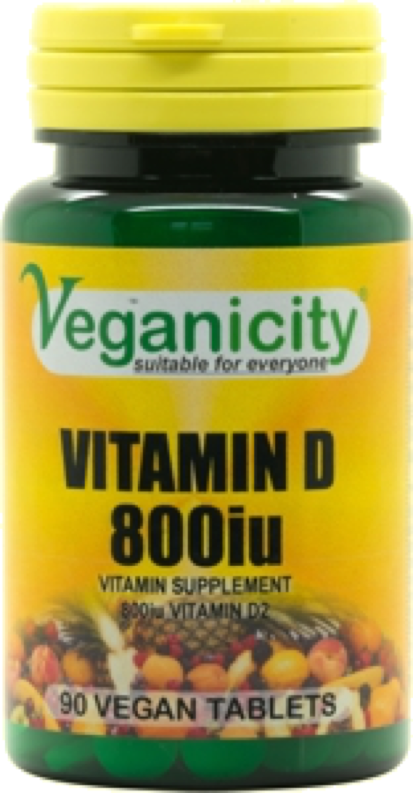Veganicity - Vitamin D 800iu (90 V Tabs) - 20µg High Strength