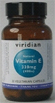 Viridian Nutrition - Natural Vitamin E 400IU (30 v caps)