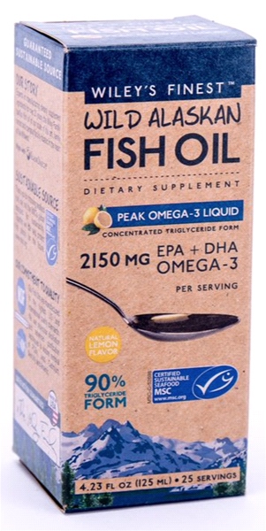 Wiley's Finest - Wild Alaskan Fish Oil Peak Omega-3 Liquid (125ml/25 Servings)