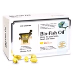 Bio-Fish Oil - Natural Omega 3 fish oil in fish gelatine (240 Capsules)