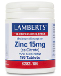 Zinc 15mg (as citrate)- 180 tabs